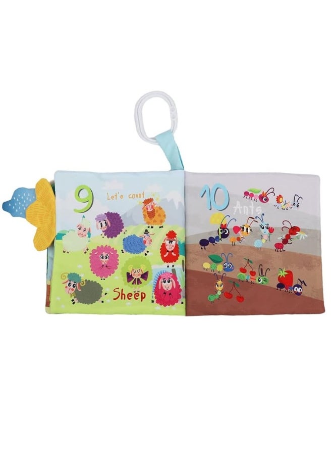 Bebe Mondo - Soft Cloth Crinkle Baby Books 0-6 Months Baby Toys 6 to 12 Months Touch Feel Books for Babies Infants Toddlers 1 Year Old, Baby Boy Girl Shower Gifts Ages 1-3 Early Education Farm Toy Teether - Image 1