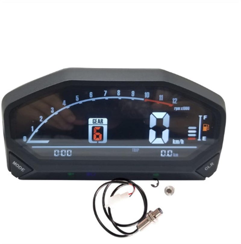 DEMULAX Universal Motorcycle LCD Speedometer - Image 1