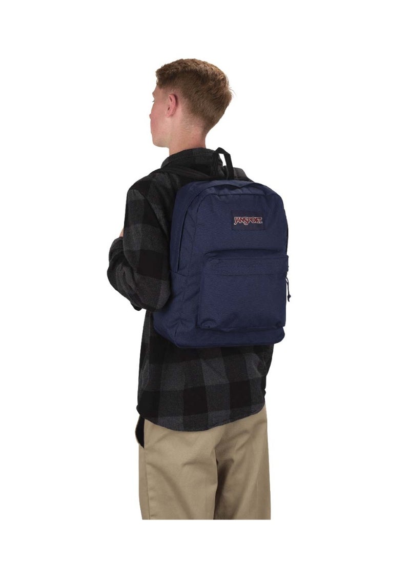 JANSPORT SuperBreak One Backpack With Padded Shoulders, Water Bottle Pocket, 26L, 0.35 kg - Navy  - Image 5