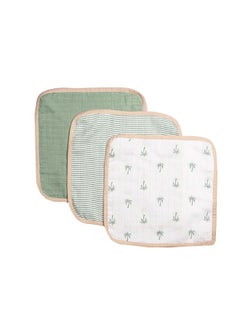 100% Organic Muslin Baby Washcloth/Reusable, Absorbent And Extra Soft/Multipack For Infants And Toddlers/Pack Of 3 - Palm - pzsku/ZD7CCEA059A0DDC9A3364Z/45/_/1733729782/37b7bba5-b257-4d2b-8b00-ace70f62efee