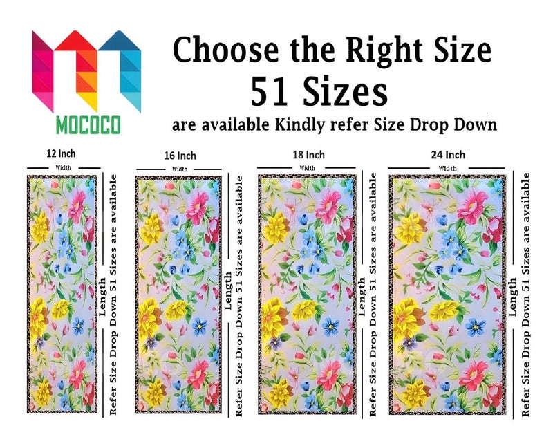 MOCOCO Premium Privacy Window Film Vinyl Frosted Self Adhesive Glass Film Decorative Window Stickers for Home Office Bathroom Kitchen Living Room - Peppy Flowers - Image 2