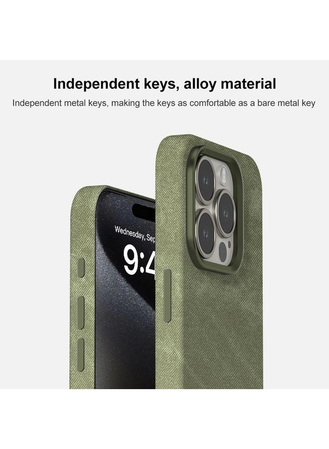 S-TOP Case For iPhone 14 Pro Skin Feel Denim Leather MagSafe Phone Case - Image 3