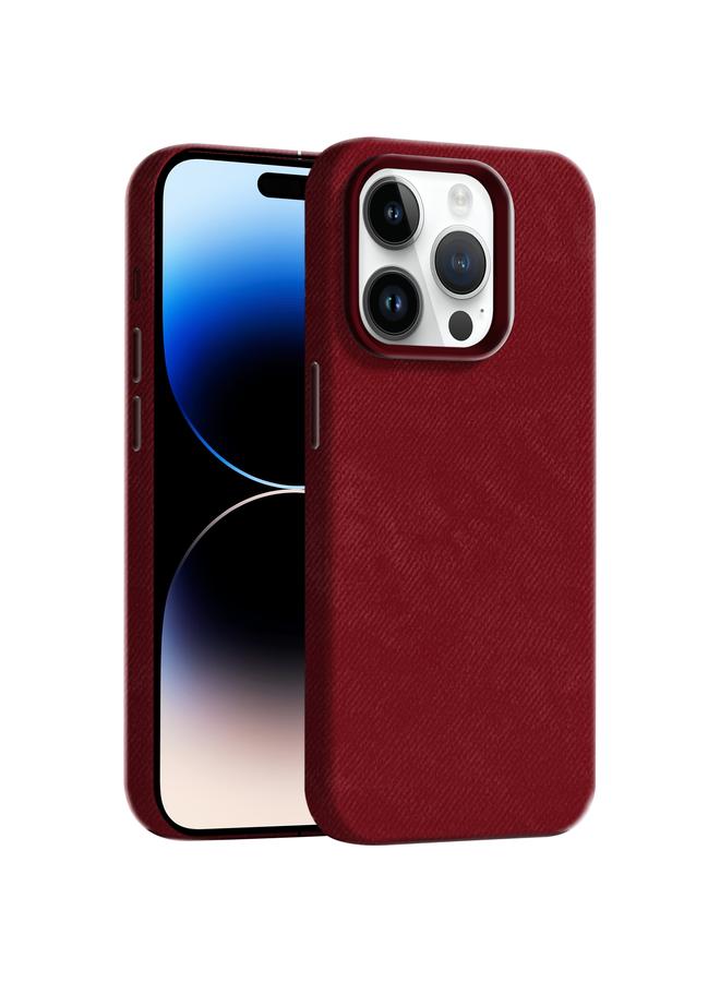 S-TOP Case For iPhone 14 Pro Skin Feel Denim Leather MagSafe Phone Case - Image 1