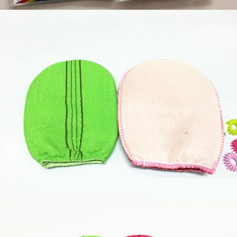 4 pcs Bathing Gloves Rubbing Gloves Exfoliating Gloves Shower Bath Towels Rayon Exfoliating Bath Gloves (Random Color) - Image 5