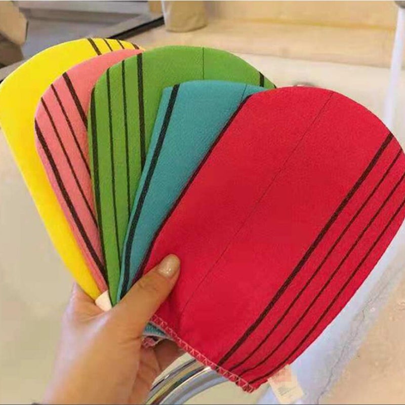 4 pcs Bathing Gloves Rubbing Gloves Exfoliating Gloves Shower Bath Towels Rayon Exfoliating Bath Gloves (Random Color) - Image 3