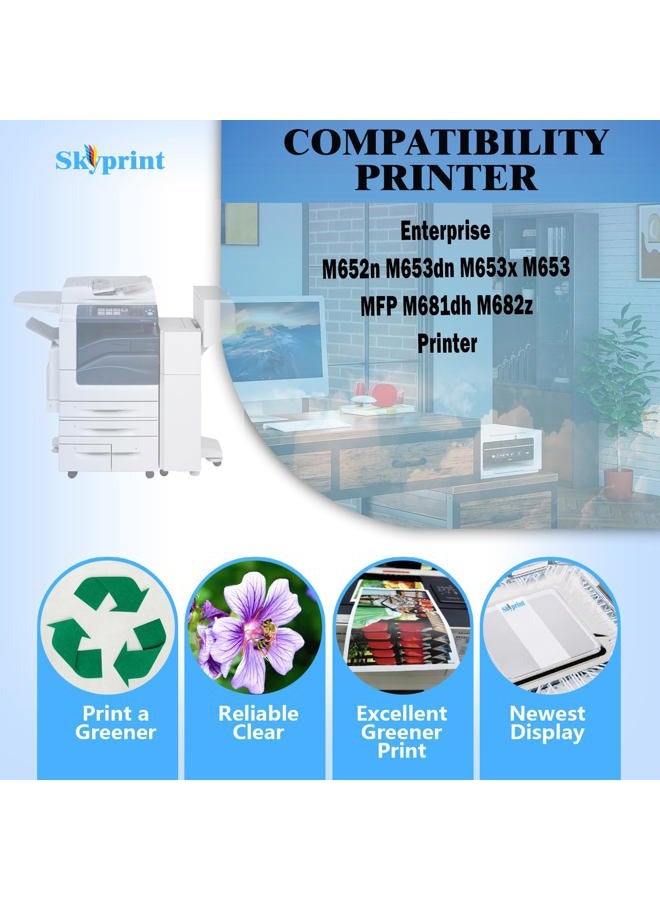 SkyPrint 655A Toner Cartridge Compatible with HP Enterprise M652n M653dn M653x M653 MFP M681dh M682z Printer.CF450A CF451A CF452A CF453A - Image 2