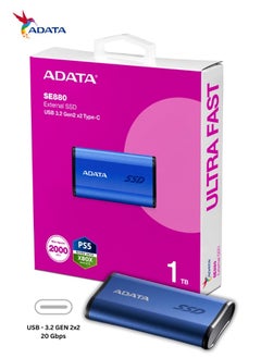 ADATA SE880 1TB External SSD | Portable Ultra Fast Solid State Drive Compatible with PS5 XBOX | Blue  - Image 2