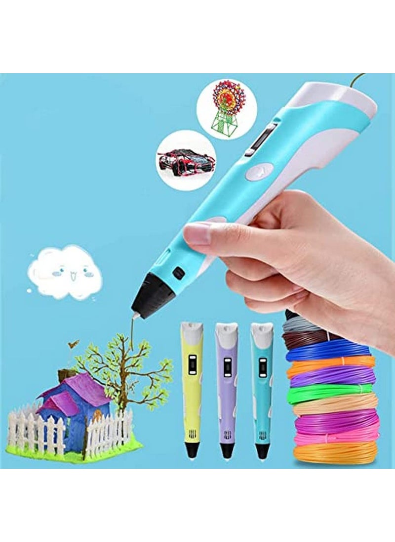 RENARSH RENARSH 3D Pen2 Professional3D Printing Drawing Pen with 3 x 175mm 4 x5 20 Meter Different Color ABSPLA Filament for Creative Modelling Project and Education Purpose 
