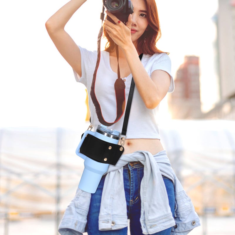 2pcs Drinks Bottle Protective Cover Portable Water Bottle Holder with Strap for Travel - Image 2