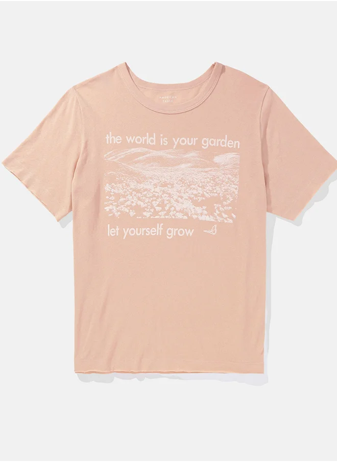 امريكان ايجل Logo Detail Crew Neck T-Shirt
