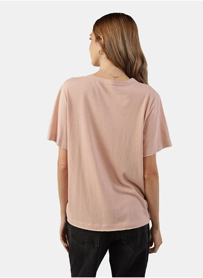 امريكان ايجل Logo Detail Crew Neck T-Shirt