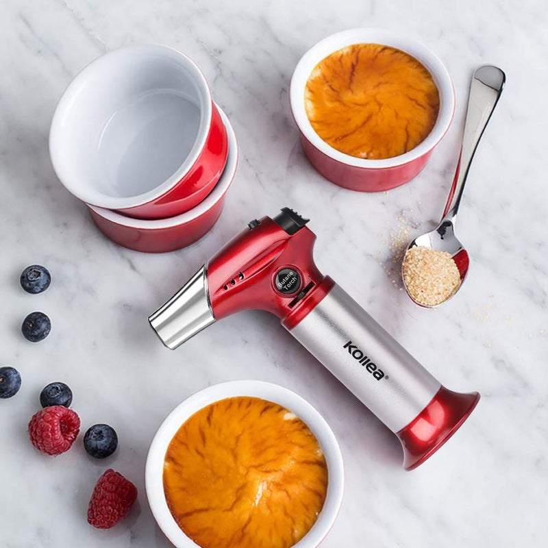 Kollea Creme Brulee Torch, Refillable Butane Torch Lighter, Kitchen Torch Food Torch with Safety Lock & Adjustable Flame for Baking, Crafts, BBQ (Gas Not Included) - Image 5