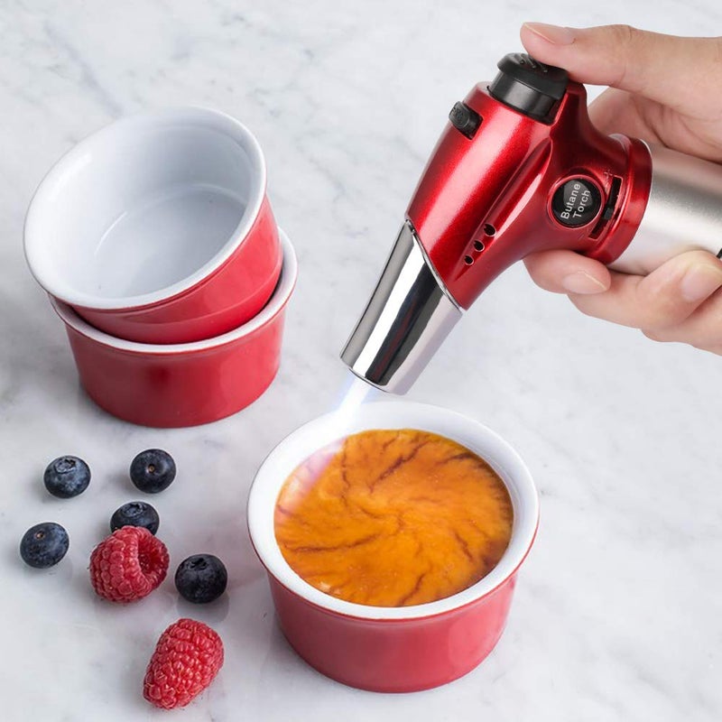 Kollea Creme Brulee Torch, Refillable Butane Torch Lighter, Kitchen Torch Food Torch with Safety Lock & Adjustable Flame for Baking, Crafts, BBQ (Gas Not Included) - Image 4
