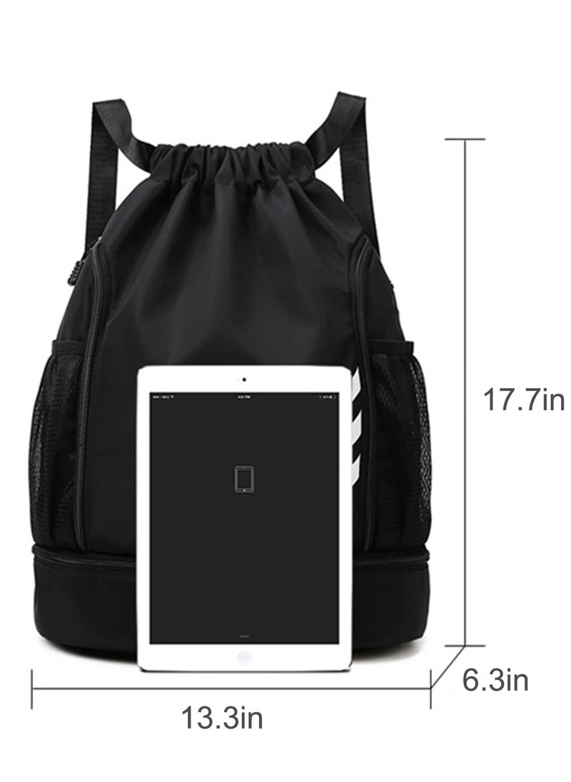 Cuken - Sports Backpacks Large Capacity, Drawstring Gym Bag, Gym, Drawstring Lightweight and Waterproof, Making Your Trip More Convenient (Yellow) - Image 1
