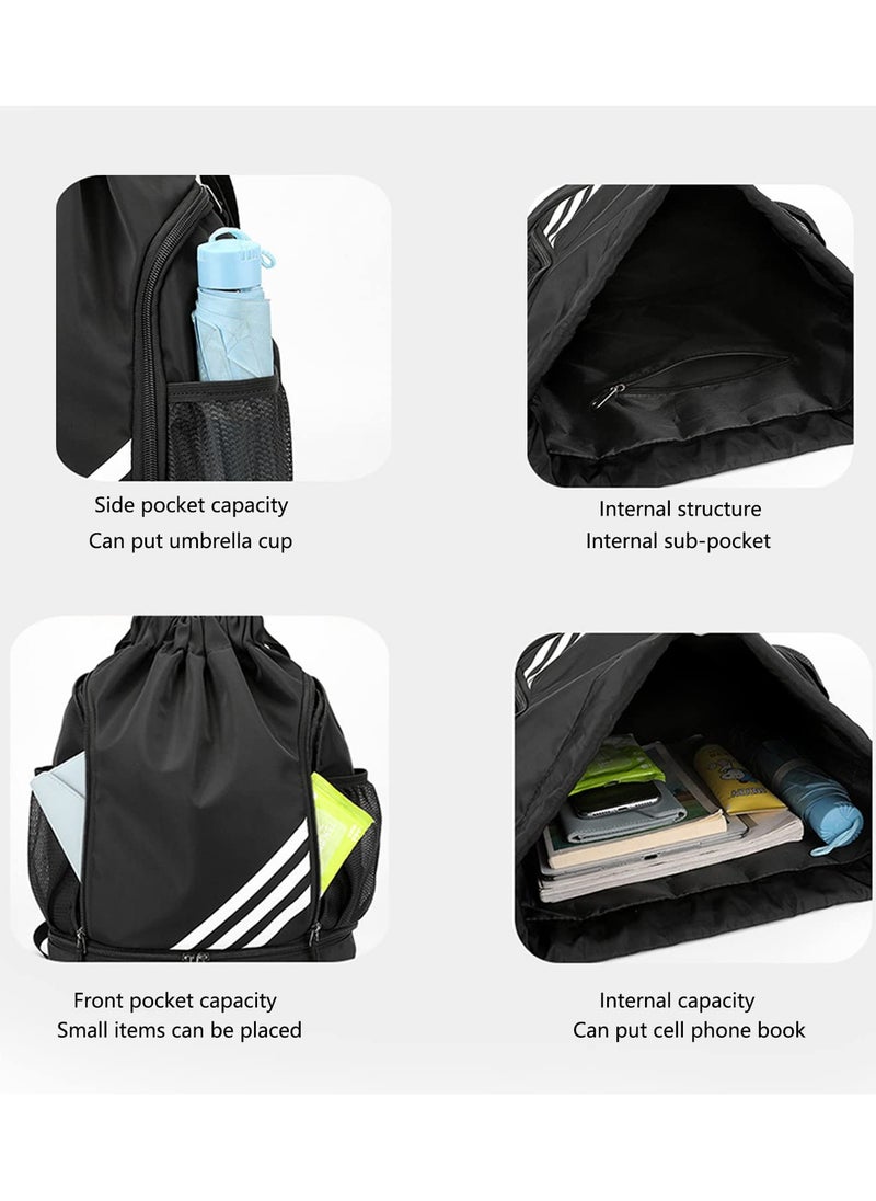 Cuken - Sports Backpacks Large Capacity, Drawstring Gym Bag, Gym, Drawstring Lightweight and Waterproof, Making Your Trip More Convenient (Yellow) - Image 1