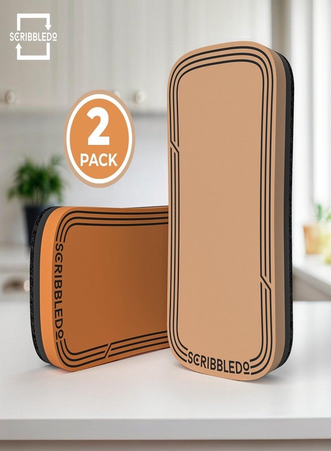 سكريبل دو ممحاة سكريبلدو المغناطيسية الجافة للسبورة البيضاء، عبوة من قطعتين، مقاس 2×4 بوصة، مناسبة للمعلمين، الفصول الدراسية، المكاتب، المنازل، والمدارس. - Image 2