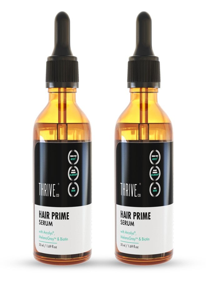 ThriveCo Anti-Grey Hair Prime Serum | Reverses & Limits Hair Greying | Arcolys + Biotin + Black Tea Extract | Light-Weight, Non-Sticky & Odourless | For Both Men and Women | 50 Ml | Pack of 2 - Image 1