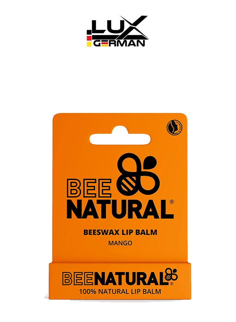 Bee Natural 100% Natural Moisturising Lip Balm Mango - Image 1