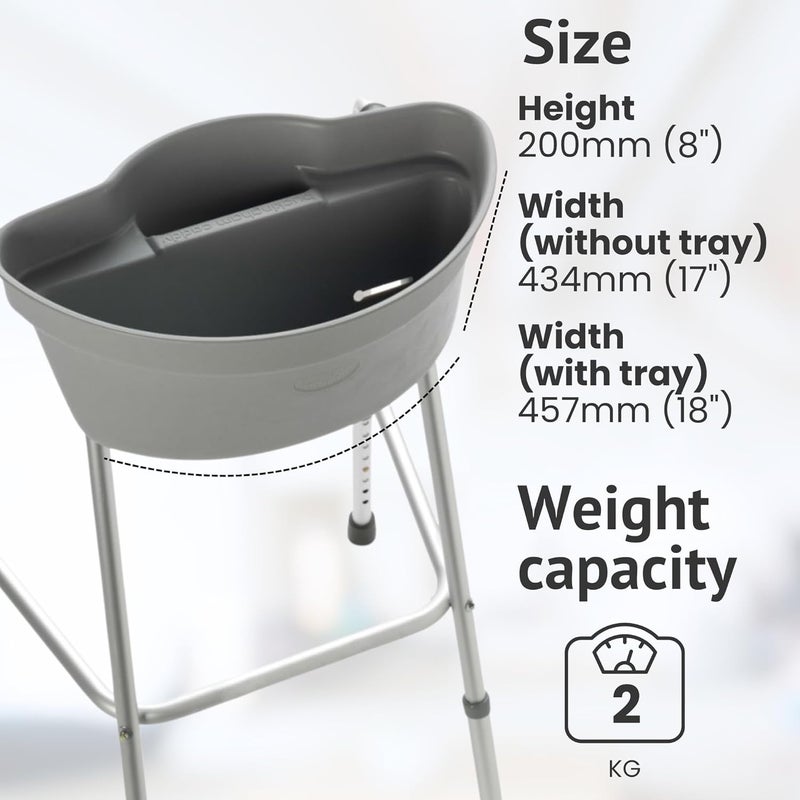 Homecraft Buckingham Walking Frame Basket Tray Caddy for Zimmer Frame Walking Aids Mobility Aid for Elderly Lightweight Caddy Fits NonFolding Walking Frames Sturdy and Reliable Design - Image 5