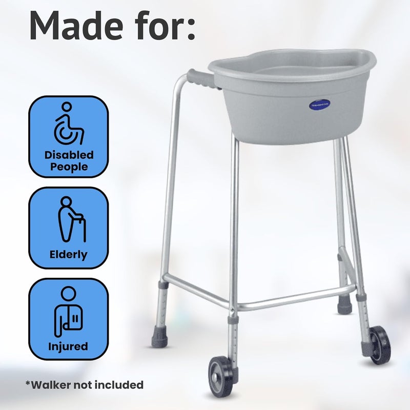 Homecraft Buckingham Walking Frame Basket Tray Caddy for Zimmer Frame Walking Aids Mobility Aid for Elderly Lightweight Caddy Fits NonFolding Walking Frames Sturdy and Reliable Design - Image 2
