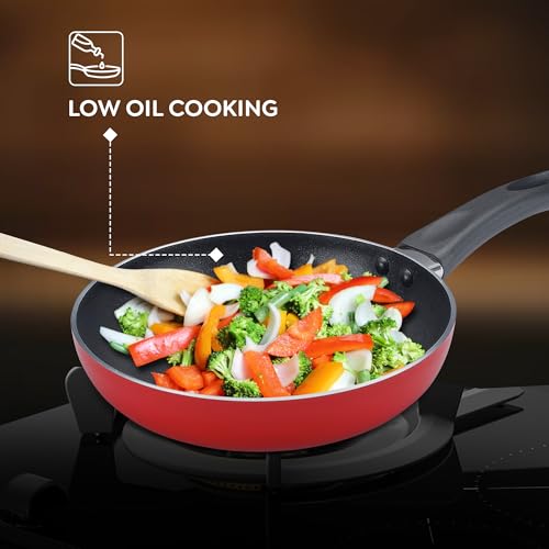 Judge by Prestige Ace Aluminium Non-Stick Cookware- Fry Pan Dia 20 cm- 1 Unit, Omni Tawa Dia 25 cm - 1 Unit - Image 5