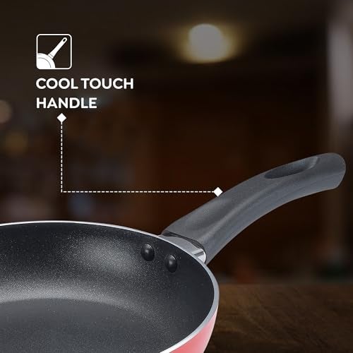 Judge by Prestige Ace Aluminium Non-Stick Cookware- Fry Pan Dia 20 cm- 1 Unit, Omni Tawa Dia 25 cm - 1 Unit - Image 3