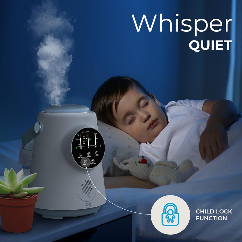 Everlasting Comfort 2.5L Top Fill Humidifier â€“ Upgraded Easy to Clean 20HR Runtime Cool Mist Air Moisturizer for Bedroom, Home, Nursery & Large Room, Whisper-Quiet Soothing Hydration for Baby & Kids - Image 3