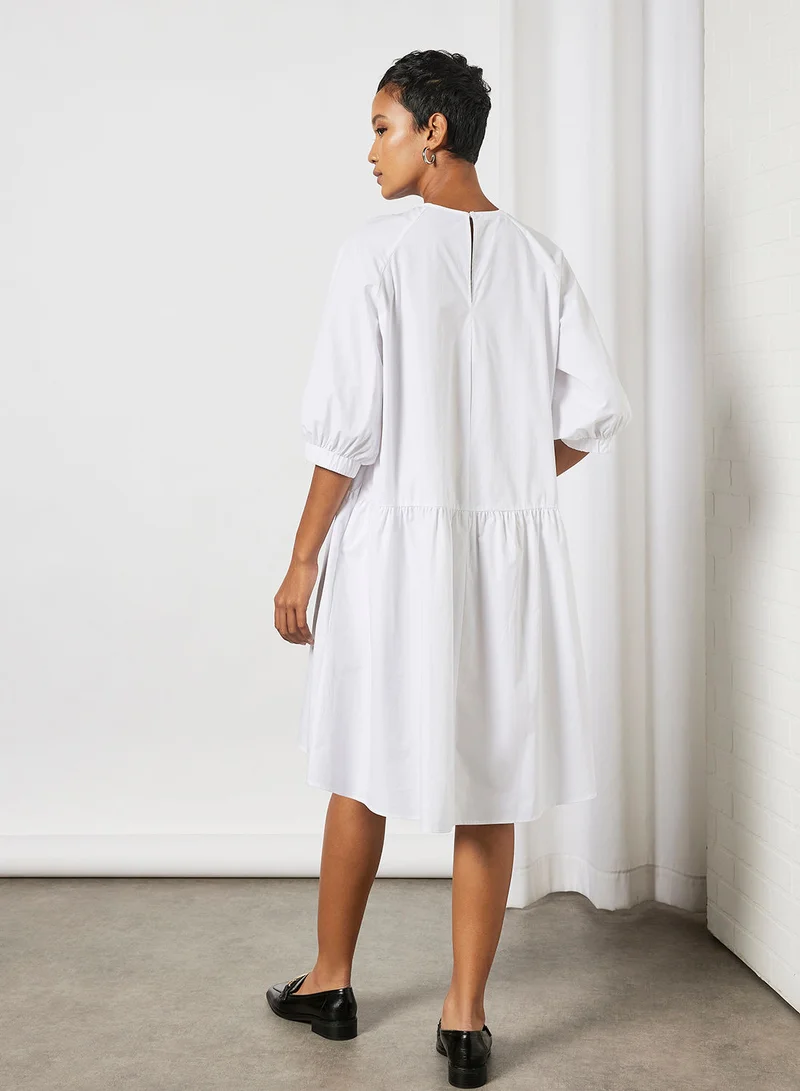 MANGO Puffed Sleeve Dress