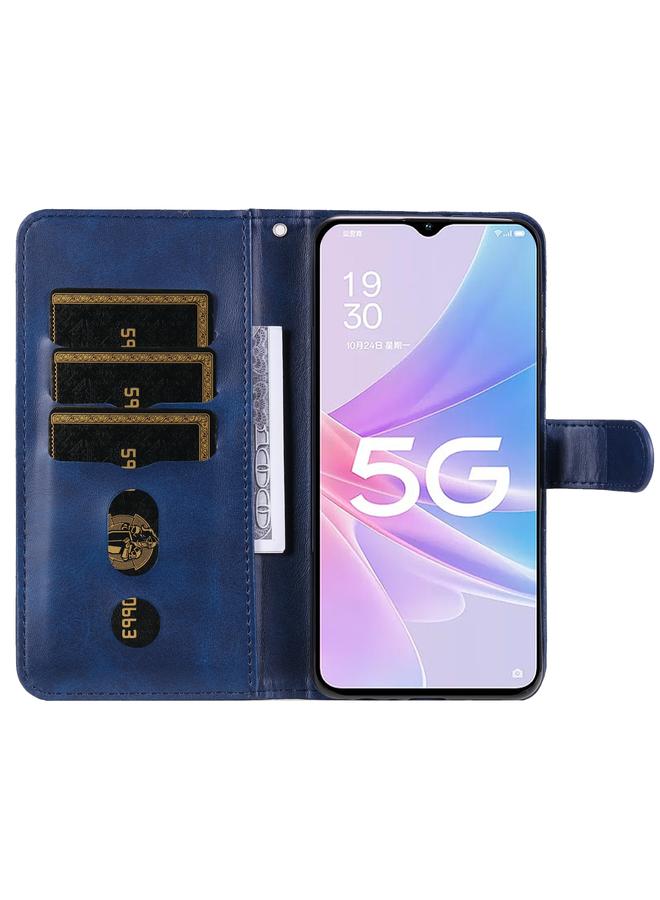 S-TOP Case For OPPO A58 5G Calf Texture Zipper Leather Phone Case - Image 4