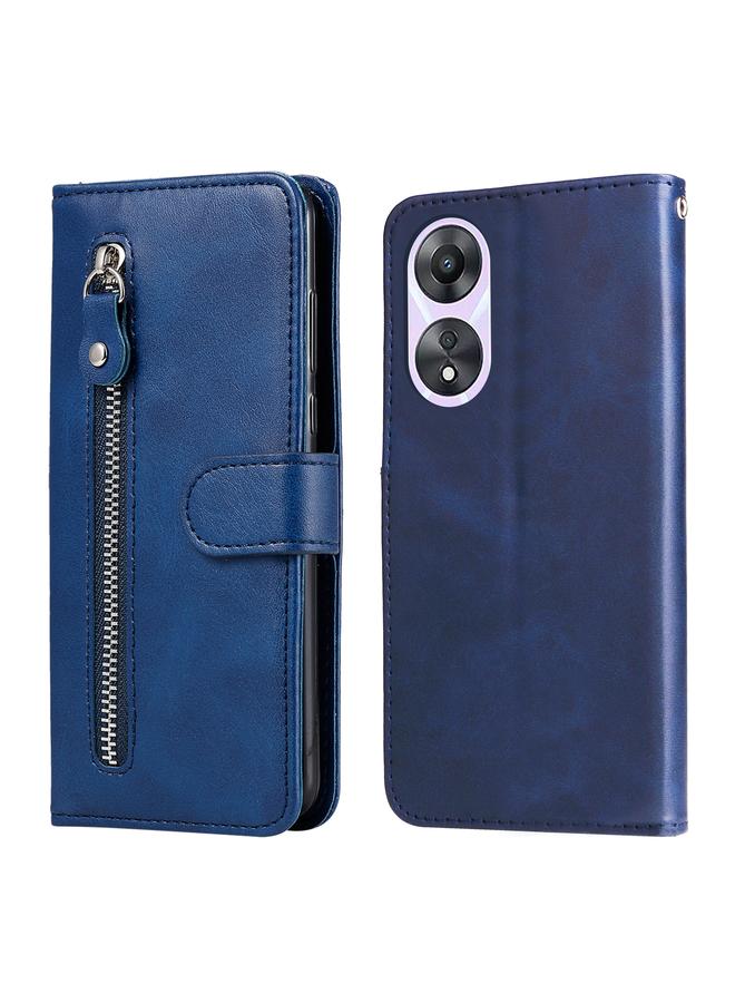 S-TOP Case For OPPO A58 5G Calf Texture Zipper Leather Phone Case - Image 1