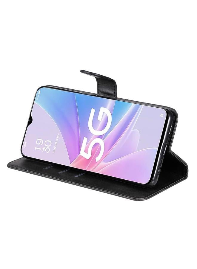 S-TOP Case For OPPO A58 5G Calf Texture Zipper Leather Phone Case - Image 5