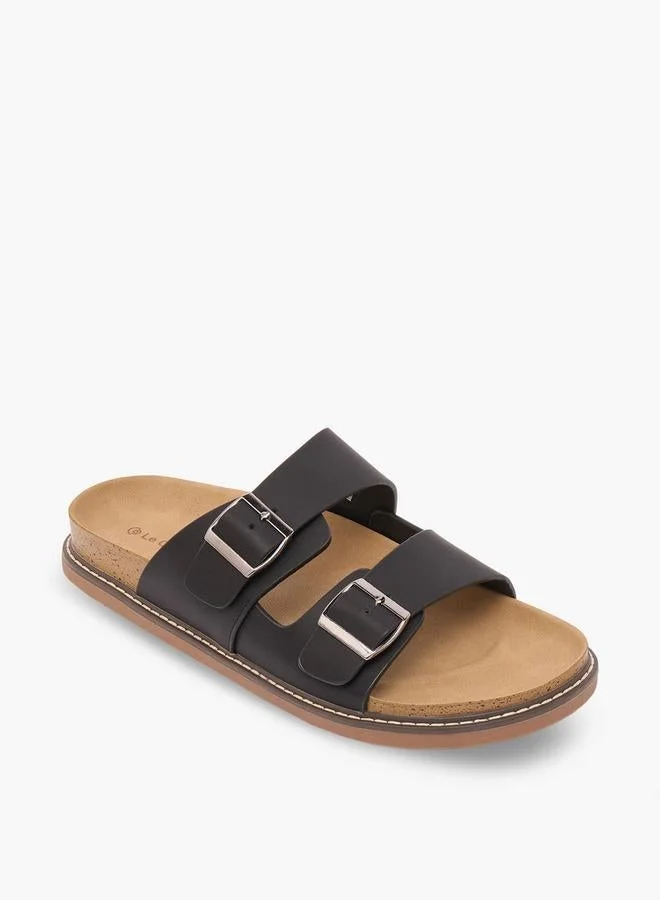 لو كونفورت Men Buckle Strap Comfort Sandals