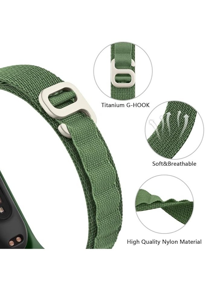 Generic Nylon Wristband Compatible for Xiaomi Mi Band 7/Mi Band 6/Mi Band 5/Mi Band 4/Mi Band 3, Adjustable Braided Elastic Solo Loop for Mi Band 7 6 5 4 3, Sport Strap Smart Watch Accessories  - Image 3