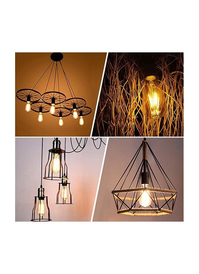 ماركة غير محددة - لمبة أديسون العتيقة، لمبة أديسون LED E27 مصباح ديكور قديم ST64 4W مصابيح LED عتيقة حنين أبيض، إضاءة للمنزل والمقهى والمقهى 7 قطع - Image 1