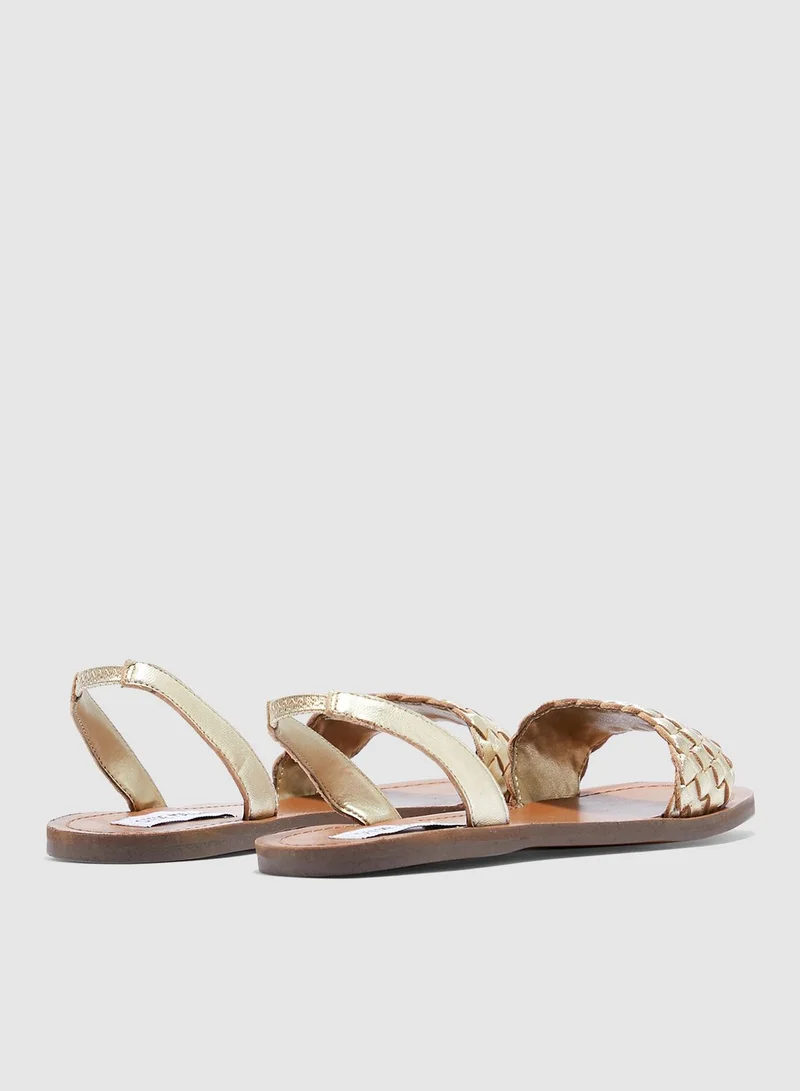 STEVE MADDEN Addison Ankle Strap Sandal - gold