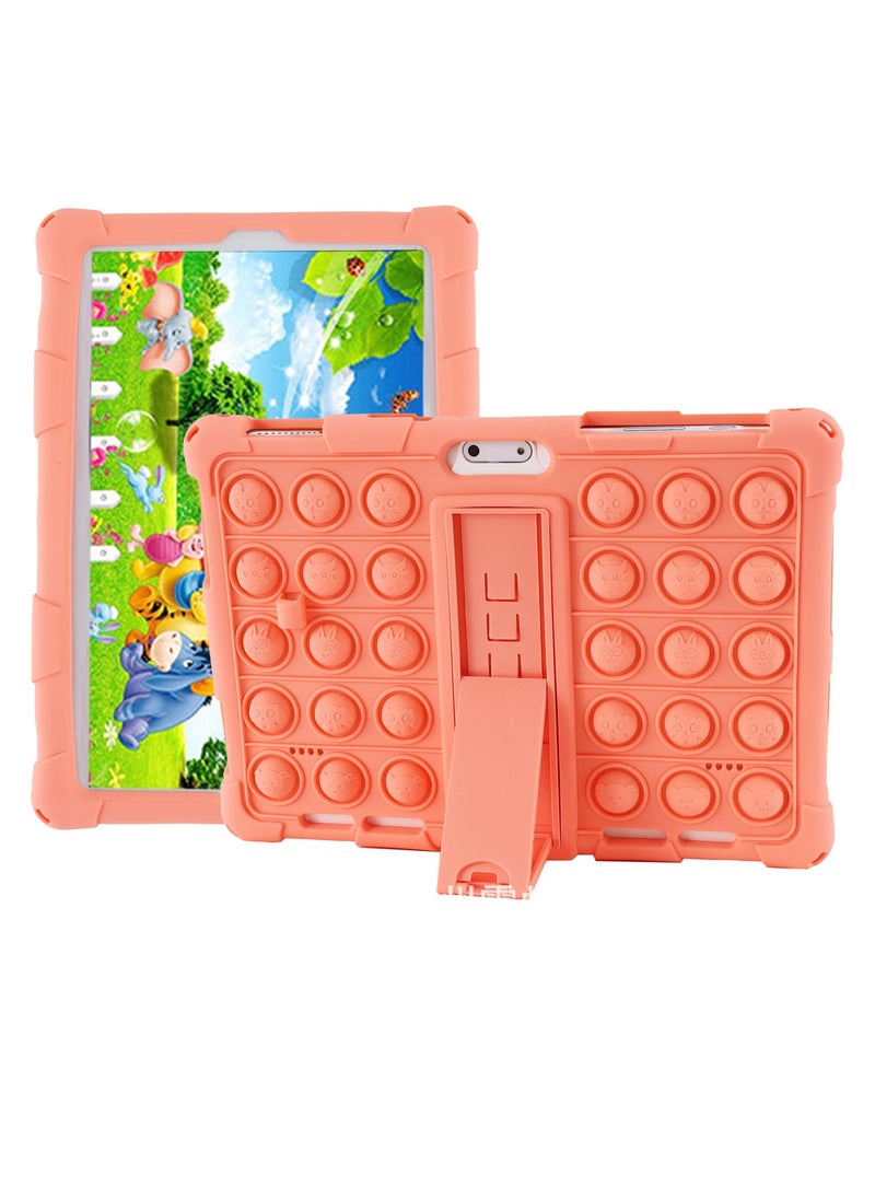 AROAQ S10 Kids Tablet, Ultra Light Smart Android Tablet Computer, Easy To Carry Smart Early Childhood Education Pad, Children Learning Tablet For Boys And Girls, (1pc, 16GB Storage, Light Orange)  - Image 1