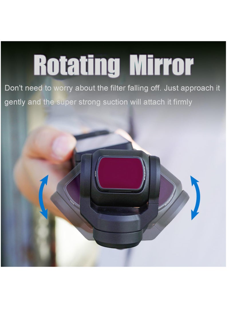 مجموعة فلاتر مغناطيسية لدا DJI Osmo Pocket 3 - تشمل فلاتر ND8 و ND16 و ND32 و ND64 و UV و CPL - ملحقات عدسات مقاومة للماء والخدوش لتعزيز التصوير الفوتوغرافي. - Image 5