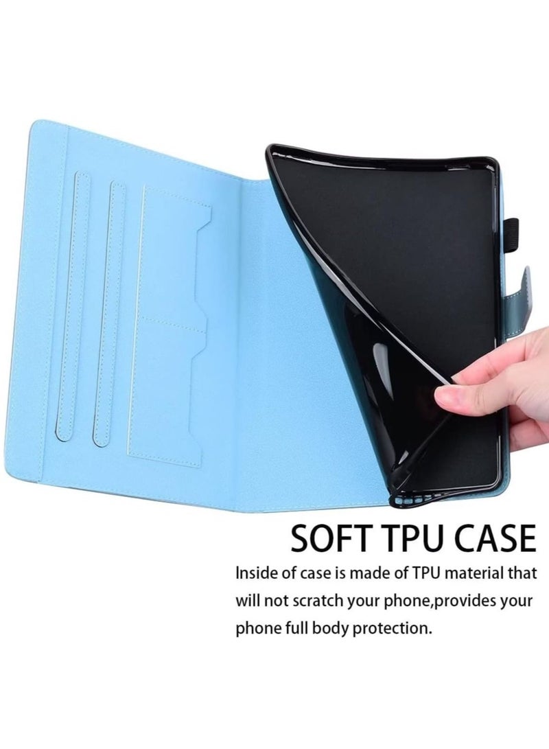 Cute Cat Pattern Case Compatible with Xiaomi Redmi Pad 10.61" 2022, PU Leather Soft Stand Magnetic Snap Tablet Cover with Card Holder Pencil Loop, Shockproof Protective Case - Image 5