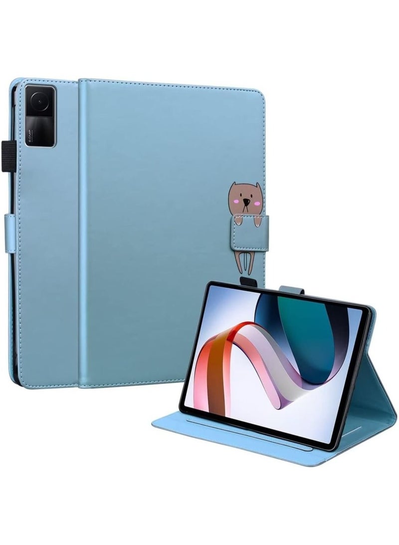 Cute Cat Pattern Case Compatible with Xiaomi Redmi Pad 10.61" 2022, PU Leather Soft Stand Magnetic Snap Tablet Cover with Card Holder Pencil Loop, Shockproof Protective Case - Image 1