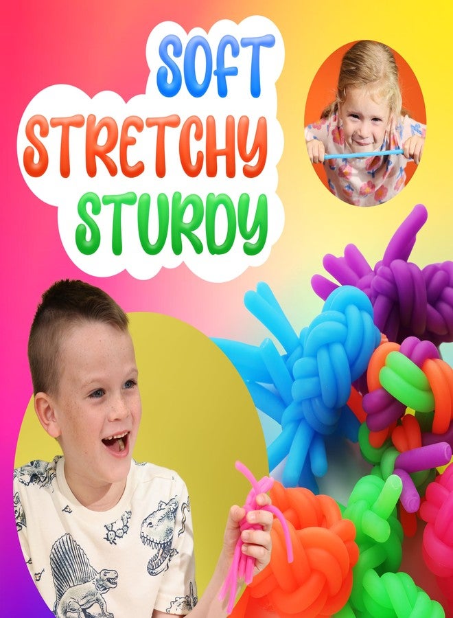 Entervending 25 Pack Monkey Noodles - Fidget Stretchy Sensory Toys for Kids & Toddlers - Autism Sensory Products - Stretchy String - Party Favors & Treasure Box Toys for Classroom & Easter - Image 5