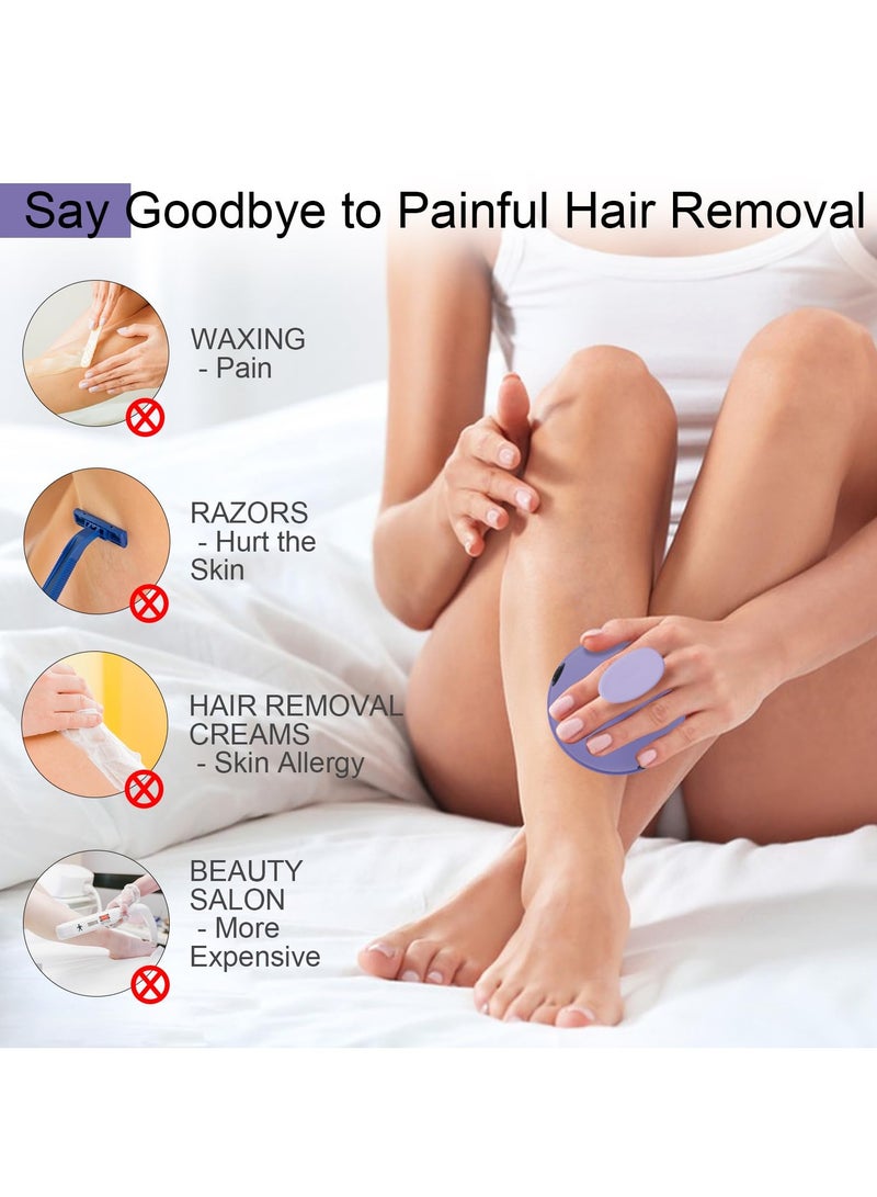 SYOSI Crystal Hair Removal Epilator, Magic Painless Hair Eraser for Silky Smooth Skin, for Women Washable Reusable Skin Exfoliating Hair Removal Stone for Women Men, Unique Shape Hair Shaver - Image 2