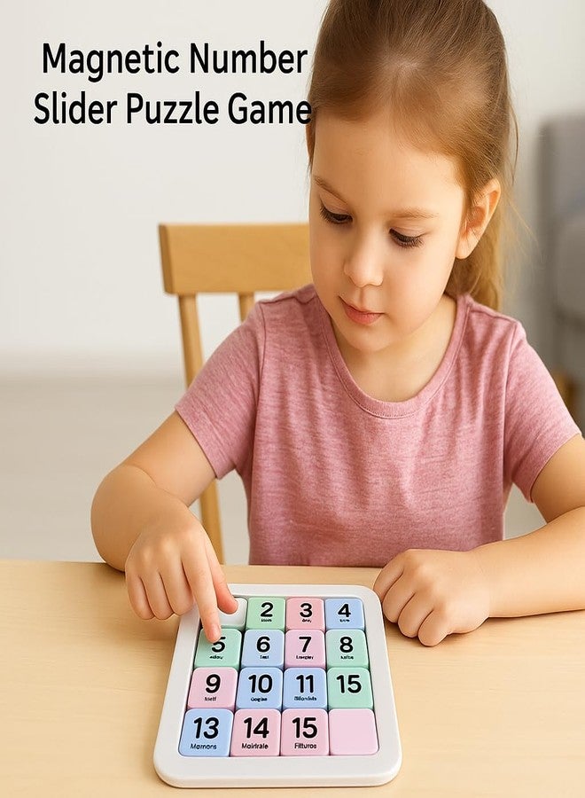 CUBIX3D Magnetic Number Slider Puzzle Game | 15 Tiles Brain Teaser Toy for Kids & Adults | Educational Board Puzzle | Travel-Friendly Mind Development Toy | Made in India - Image 5
