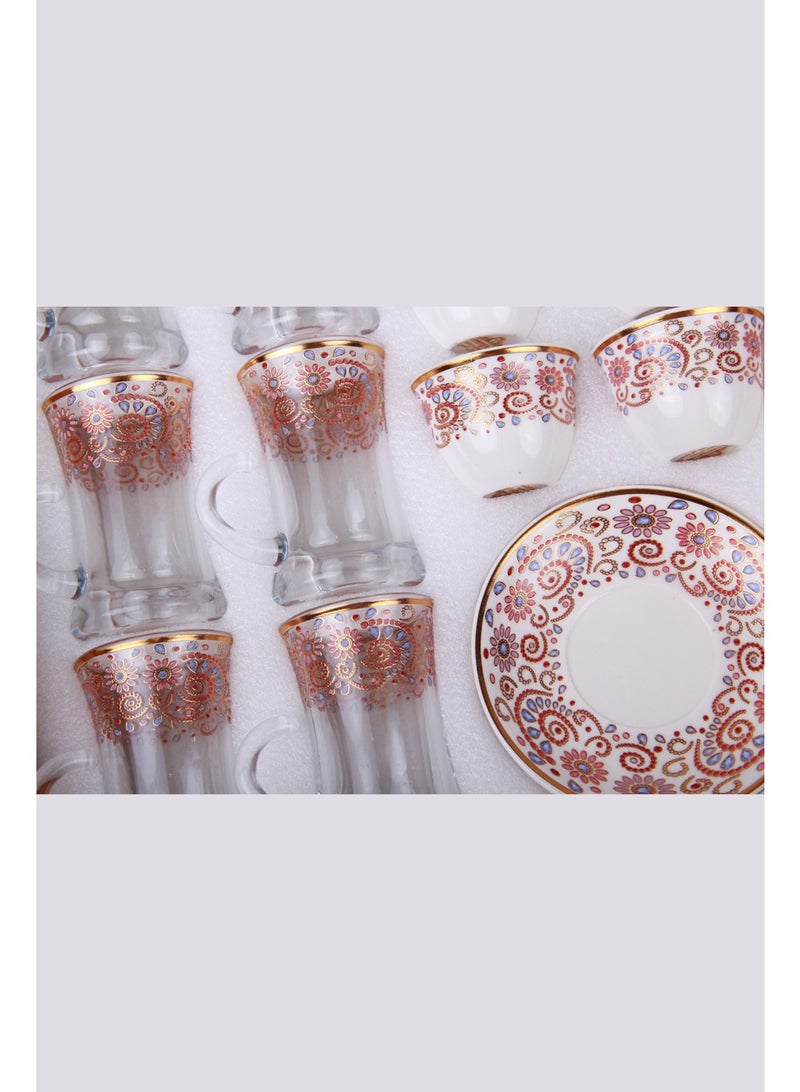 A set of tea cups and coffee cups with saucers.  - Image 5