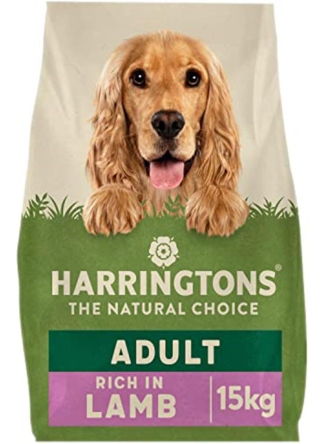 Harringtons Complete Dry Adult Dog Food Lamb & Rice 15 kg - Made with All Natural Ingredients - Image 1