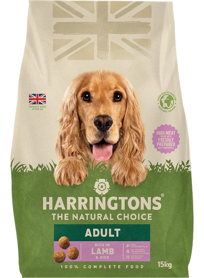 Harringtons Complete Dry Adult Dog Food Lamb & Rice 15 kg - Made with All Natural Ingredients - Image 2