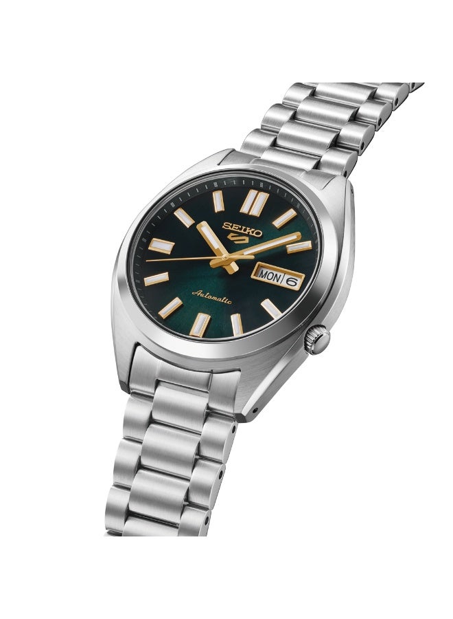 Seiko 5 Sports Automatic  Watch SRPL57K1, 37.4mm Dark Green Dial, Stainless Steel Bracelet, 100 m WR - Image 1