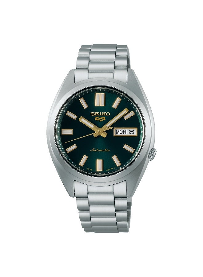 Seiko 5 Sports Automatic  Watch SRPL57K1, 37.4mm Dark Green Dial, Stainless Steel Bracelet, 100 m WR - Image 3