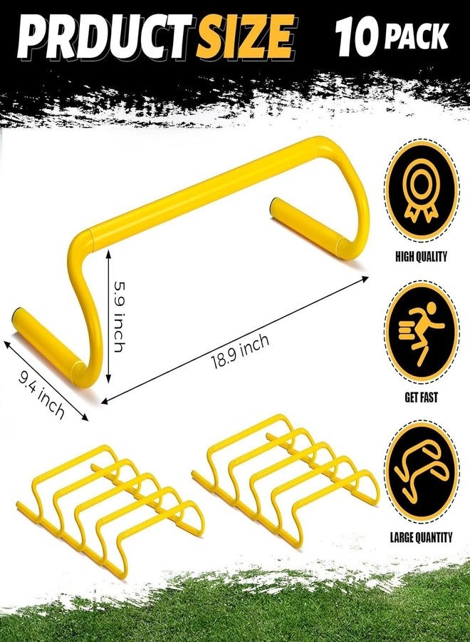 YMD 10Pc 6" Speed Agility Training Hurdles Detachable Training Hurdle Agility PVC Speed Hurdles (for Adults, Children Pack of 10) - Image 3