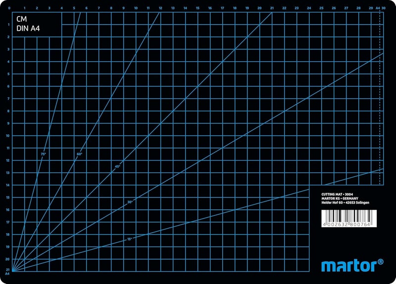 MARTOR Self-Healing Cutting Mat, 230 x 320 mm, Protection for Underground, 3 Layers, cm/Inch Grid, Cutting Mat, Craft Mat - Image 1