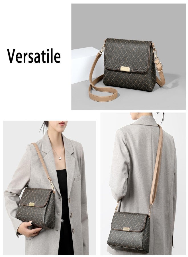 FSD.WG FSD. WG Purses for Women Fashion Quilted Crossbody Bag Leather Ladies Shoulder Purses Messenger Handbag Wallet - Image 2